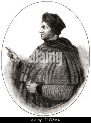 Thomas Wolsey, buchstabiert 1473-1530, auch Woolsey. Englischer Politiker und Kardinal der römisch-katholischen Kirche. Stockfoto