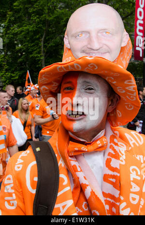 Blackpool FC Fans, Wembley Stadium, London, England Stockfoto