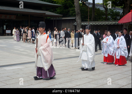 Japan, Tokyo2014 - Meiji Shinto Schrein Shinto traditionelle Hochzeit Stockfoto