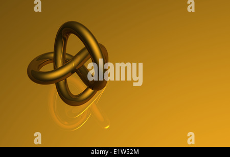 Goldene Torus gemacht in 3d software Stockfoto