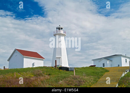 Leuchtturm am Cape Spear, Neufundland, Kanada, die meisten östlicher Punkt in Nordamerika Stockfoto