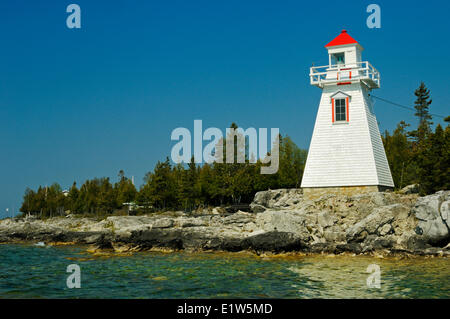 Leuchtturm an der Georgian Bay, South Baymouth Manitoulin Island, Ontario, Kanada Stockfoto