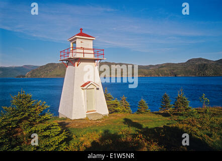 Woody Point Lighthouse, Gros Morne National Park, Neufundland, Kanada Stockfoto