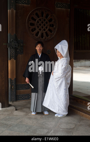 Japan, Tokyo2014 - Meiji Shinto Schrein Shinto traditionelle Hochzeit Stockfoto