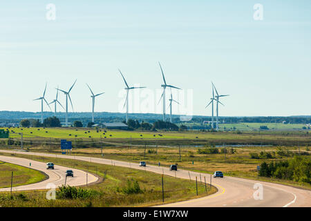 Die 31,5 MW Amherst ich wind Farm in Cumberland County, Nova Scotia liegt in der Nähe von der Stadt Amherst, Nova Scotia, Kanada Stockfoto
