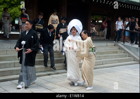 Japan, Tokyo2014 - Meiji Shinto Schrein Shinto traditionelle Hochzeit Stockfoto