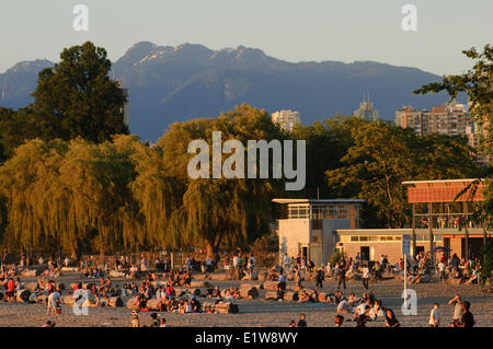 Kitsilano Strand (Kits) Vancouver, British Columbia, Kanada Stockfoto