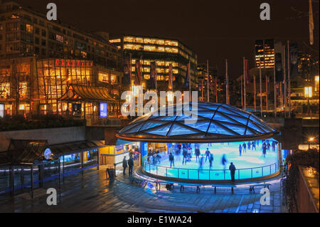 Robson Square Eisbahn, Vancouver, Britisch-Kolumbien, Kanada Stockfoto