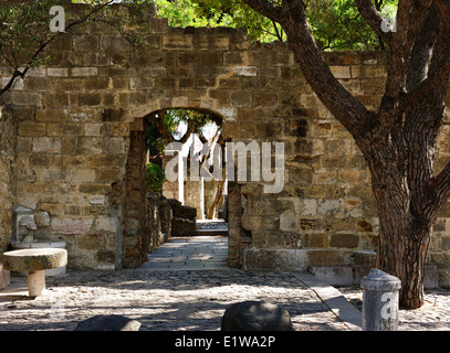 Wand in der Burg von San Jorge, Alfama, Lissabon, Portugal Stockfoto