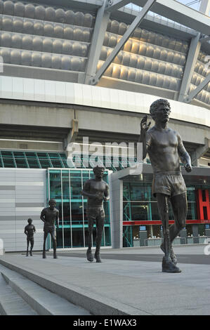 Terry Fox Denkmal am BC Place, Vancouver, Britisch-Kolumbien, Kanada Stockfoto