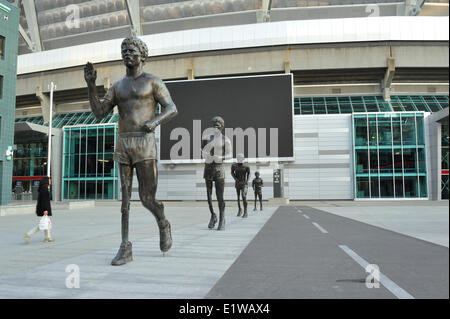 Terry Fox Denkmal am BC Place, Vancouver, Britisch-Kolumbien, Kanada Stockfoto