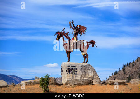 Erste Nationen Skulptur, Nk'MIP Desert Cultural Centre, Osoyoos, Britisch-Kolumbien, Kanada Stockfoto