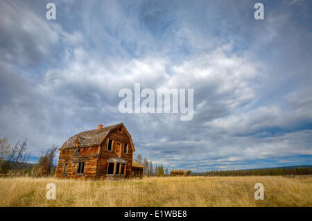 Verlassene Ranch nach Hause, Britisch-Kolumbien, Kanada Stockfoto