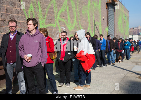 Record Store Day 2014, Rough Trade New York, Brooklyn Stockfoto