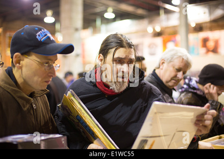 Record Store Day 2014, Rough Trade New York, Brooklyn Stockfoto