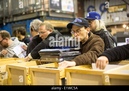 Record Store Day 2014, Rough Trade New York, Brooklyn Stockfoto