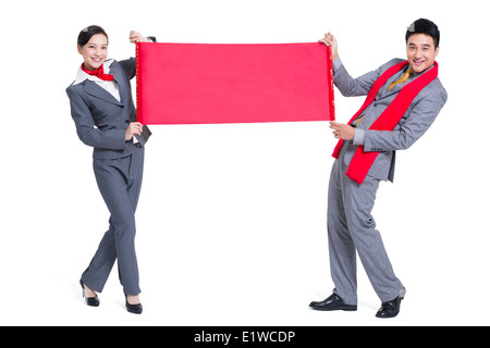 Glücklich Geschäftsleute feiert Chinesisches Neujahr Stockfoto