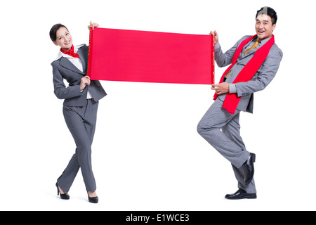 Glücklich Geschäftsleute feiert Chinesisches Neujahr Stockfoto
