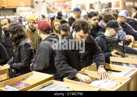 Record Store Day 2014, Rough Trade New York, Brooklyn Stockfoto