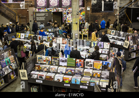 Record Store Day 2014, Rough Trade New York, Brooklyn Stockfoto