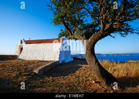 Griechenland, Dodekanes Insel Patmos, kleine Kirche Stockfoto