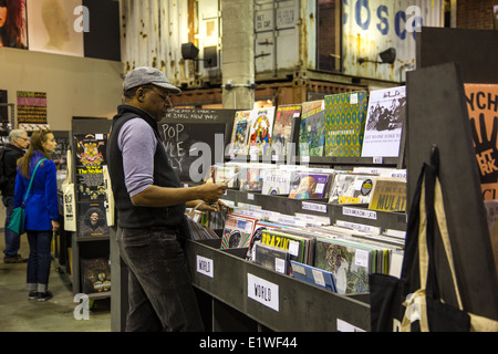 Record Store Day 2014, Rough Trade New York, Brooklyn Stockfoto