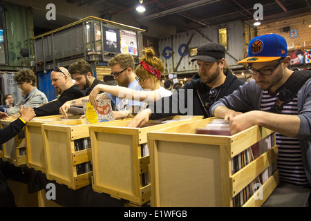 Record Store Day 2014, Rough Trade New York, Brooklyn Stockfoto