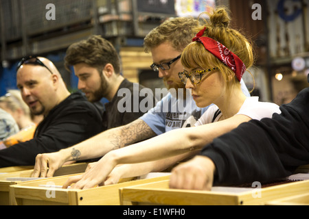 Record Store Day 2014, Rough Trade New York, Brooklyn Stockfoto