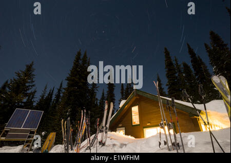 Discovery Kabine, Trophy Berge, Wells Gray Provincial Park, Britisch-Kolumbien Stockfoto