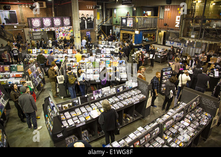 Record Store Day 2014, Rough Trade New York, Brooklyn Stockfoto