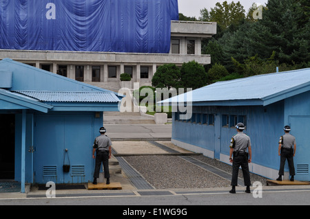 JSA Joint Security Area, DMZ, demilitarisierte Zone, Südkorea. Stockfoto