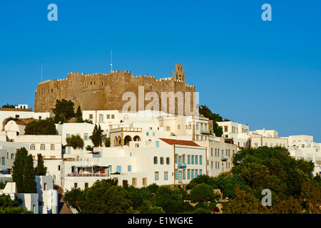 Griechenland, Dodekanes Patmos Insel, Agios Ioanis Theologos, Johannes Kloster, UNESCO-Welterbe Stockfoto