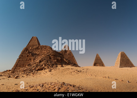 Pyramiden von Jebel Barkal, in der Nähe von Karima Nordsudan Stockfoto