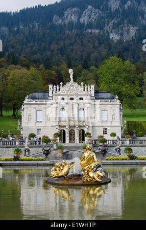 Linderhof Palace, in Deutschland, im Südwesten Bayerns in der Nähe von Ettal Abbey Stockfoto