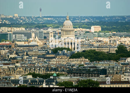 Ansicht von Paris vom Eiffelturm - Pantheon. Stockfoto