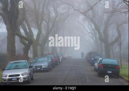 Nebligen Morgen. Osten 6. Ave Stockfoto