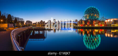 Welt der Wissenschaft und BC Place Stadium, Vancouver, b.c., Kanada. Stockfoto