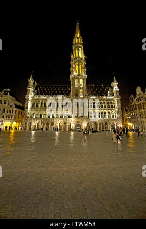 Hotel de Ville (Rathaus) am Grand Place in Brüssel Stockfoto