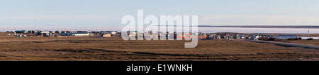 Ein Panorama von Gjoa Haven, Nunavut, Kanada. Stockfoto