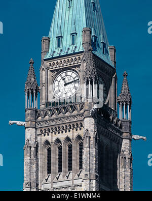 PEACE TOWER, CENTRE BLOCK, Parlament von Kanada, OTTAWA, Ontario, Kanada Stockfoto