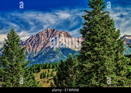 East Kootney Berge Fisher Peak. Blick nach Osten zum Fisher Peak Bereich Ost Kootnenay. Cranbrook British Columbia Kanada Stockfoto