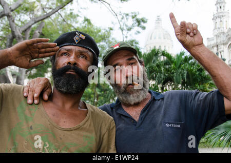 Revolutioanry Zahlen im Parc Central, Havanna, Kuba Stockfoto