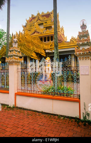 Dhammikarama birmanischen Tempel liegt am UNESCO Weltkulturerbe, Georgetown, Penang, Malaysia Stockfoto