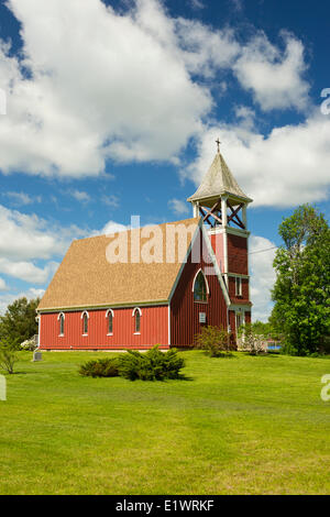 Die Kirche des guten Hirten, erbaut 1892, ist ein bescheidener, Holz, Land anglikanische Kirche, Tidnish, Nova Scotia, Kanada Stockfoto