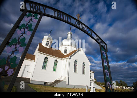 Heilige Dreifaltigkeit orthodoxe Kirche, Smoky Lake, Alberta, Kanada. Stockfoto