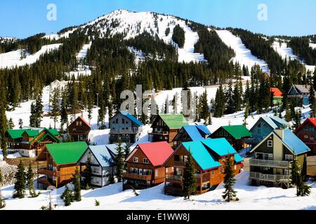 Skihütten am Mt. Washington in der Nähe von Courtenay, BC. Stockfoto