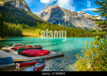 Emerald Lake, Yoho Nationalpark, Britisch-Kolumbien, Kanada Stockfoto