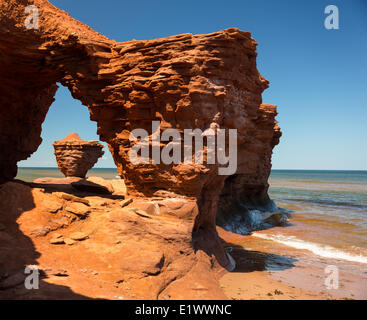 Erodierte Sandstein, Darnley, Prince Edward Island, Canada Stockfoto