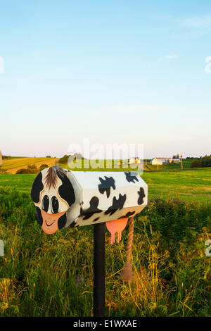 Ländliche Postfach und Farm, New Haven, Prince Edward Island, Canada Stockfoto