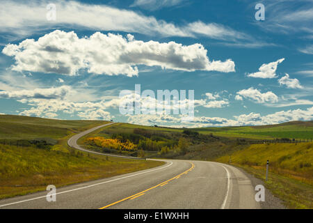 Autobahn, Longview, Alberta, Kanada Stockfoto